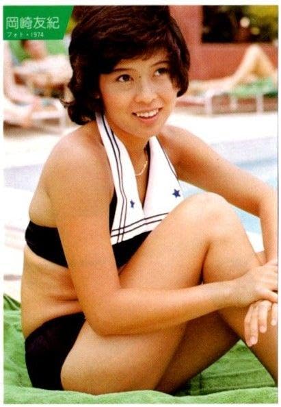 Amazon.co.jp: 切264 岡崎友紀 切り抜き 6P 水着ビキニ 文庫本サイズ